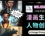 Midjourney V4版本操作教程:2个简单参数,完成漫画生成,人物创建-苏柒资源库