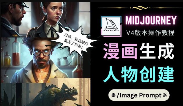 Midjourney V4版本操作教程：2个简单参数，完成漫画生成，人物创建-苏柒资源库