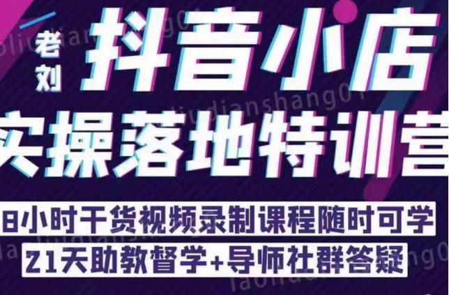 抖音小店实操落地特训营：抖音小店无货源精细化运营，抖店商品卡流量（22节）-苏柒资源库
