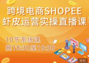 跨境电商Shopee虾皮运营实操直播课，从零开始学，入门到精通（10节系统课）-苏柒资源库