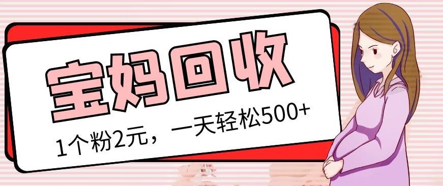 最新宝妈粉回收变现计划及胎教音乐高端变现玩法全套教程！（非老玩法）-苏柒资源库