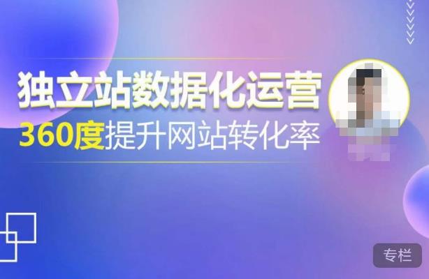 独立站数据化运营,360度提升网站转化率,亿级独立站大卖,带你用数据说话,提升转化率超过4%-苏柒资源库