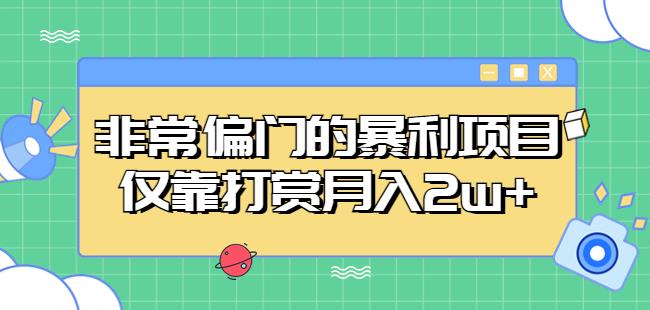 非常偏门的暴利项目，仅靠打赏月入2w+-苏柒资源库