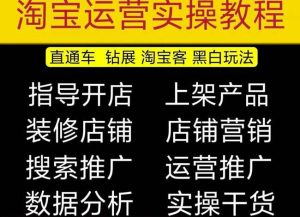 2023淘宝开店教程0基础到高级全套视频网店电商运营培训教学课程-苏柒资源库