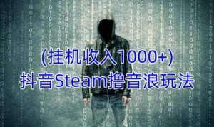 抖音Steam撸音浪玩法，挂机一天收入1000+不露脸 不说话 不封号 社恐人群福音-苏柒资源库