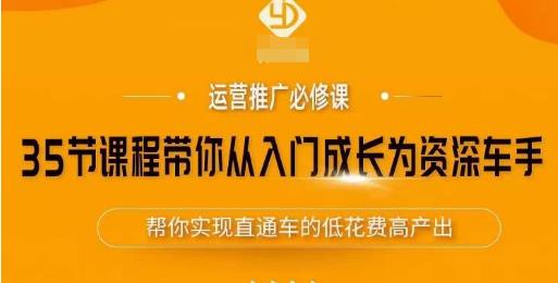 35节课程带你从入门成长为资深车手，让系统学习直通车成为可能，帮你实现直通车的低花费高产出-苏柒资源库