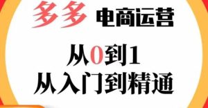 嗝姐小乔·23年系列课:多多运营从0到1,掌握电商运营技巧,学会合理运营链接,活动、推广等流程-苏柒资源库