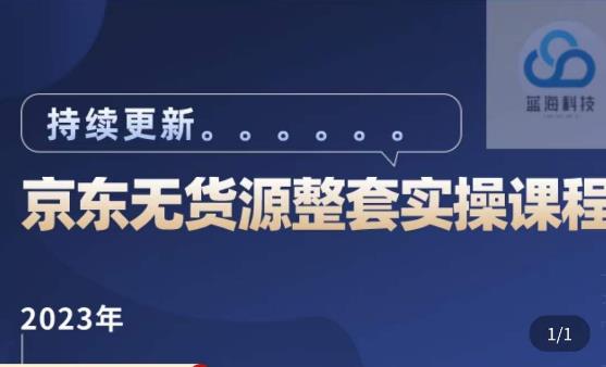 蓝七·2023京东店群整套实操视频教程,京东无货源整套操作流程大总结,减少信息差,有效做店发展-苏柒资源库