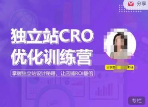 独立站CRO优化训练营,掌握独立站设计秘籍,打造高转化的独立站,让店铺ROI翻倍-苏柒资源库