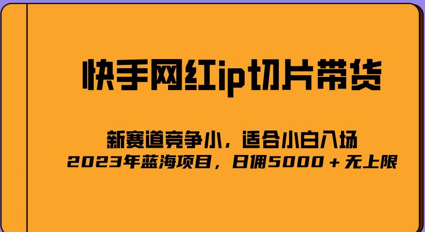 2023爆火的快手网红IP切片，号称日佣5000＋的蓝海项目，二驴的独家授权-苏柒资源库