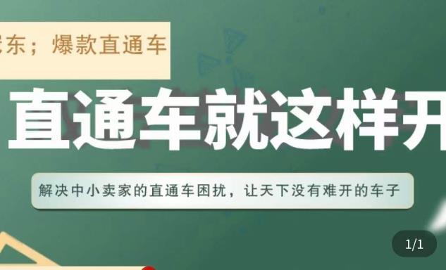 冠东·淘系直通车保姆级教程，全面讲解直通车就那么简单-苏柒资源库