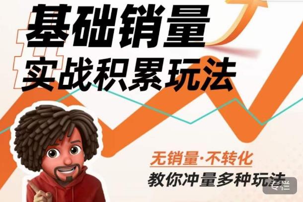 内功丨淘系基础销量实战积累玩法，无销量·不转化，教你冲量多种玩法-苏柒资源库