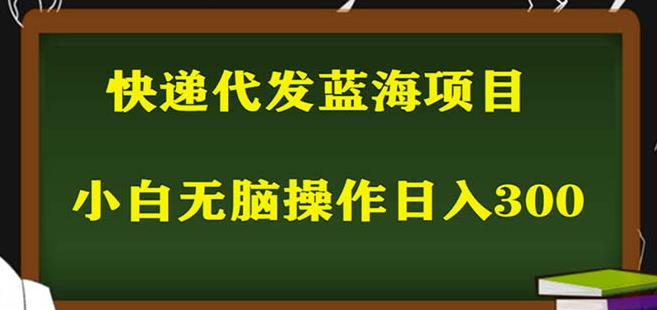 2023最新蓝海快递代发项目，小白零成本照抄也能日入300+-苏柒资源库