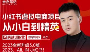 风口再至-米杰小红书虚拟电商项目3.0全网首发单号月收益过万可批量！-苏柒资源库