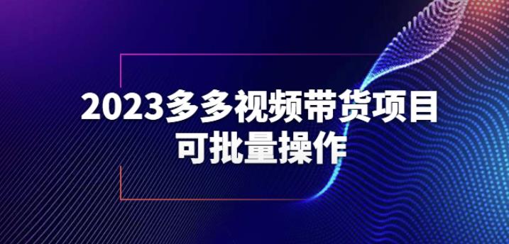2023多多视频带货项目，可批量操作【保姆级教学】【揭秘】-苏柒资源库