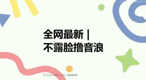 全网最新不露脸撸音浪,跑通自动化成交闭环,实现出单+收徒收益最大化【揭秘】-苏柒资源库