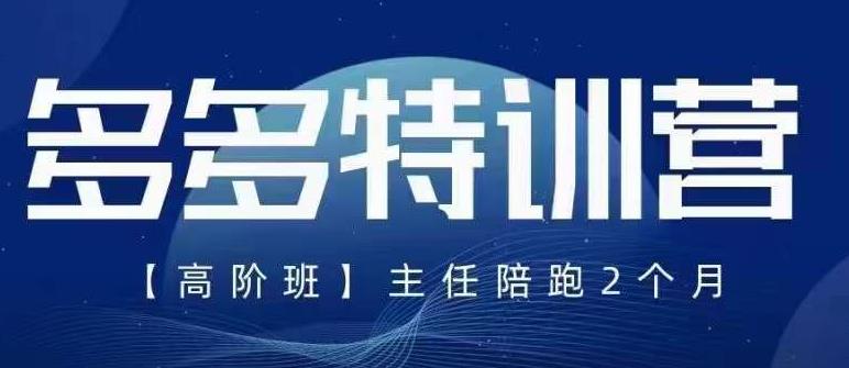 纪主任·5月最新多多特训营高阶班，玩法落地实操，多多全掌握-苏柒资源库