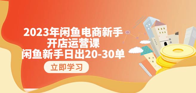 2023年闲鱼电商新手开店运营课：闲鱼新手日出20-30单（18节-实战干货）-苏柒资源库