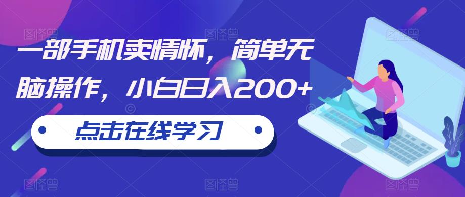 一部手机卖情怀，简单无脑操作，小白日入200+【揭秘】-苏柒资源库