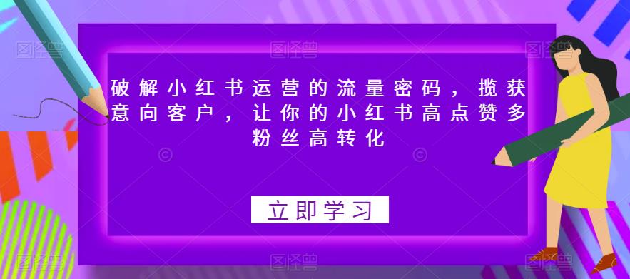 破解小红书运营的流量密码，揽获意向客户，让你的小红书高点赞多粉丝高转化-苏柒资源库