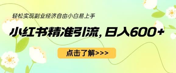 小红书精准引流，小白日入600+，轻松实现副业经济自由（教程+1153G资源）-苏柒资源库