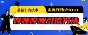 最新引流技术,哔哩哔哩引流方法,实测日引50人【揭秘】-苏柒资源库