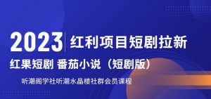 2023红利项目短剧拉新,听潮阁学社月入过万红果短剧番茄小说CPA拉新项目教程【揭秘】-苏柒资源库