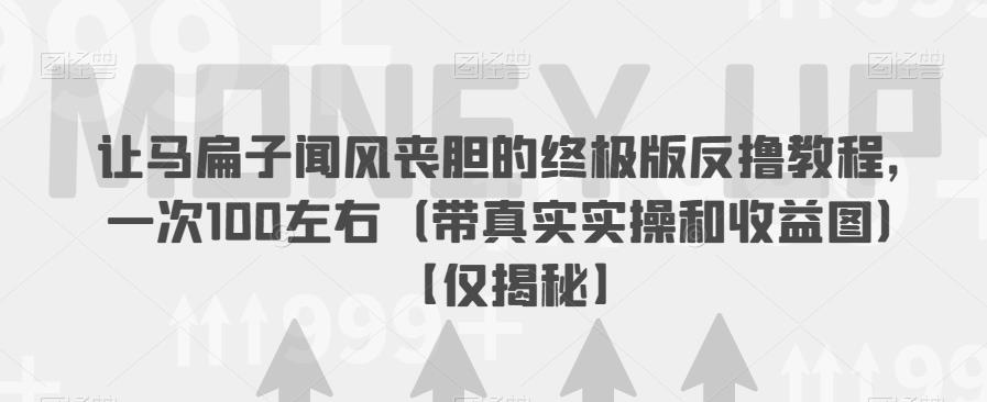 让马扁子闻风丧胆的终极版反撸教程，一次100左右（带真实实操和收益图）【仅揭秘】-苏柒资源库