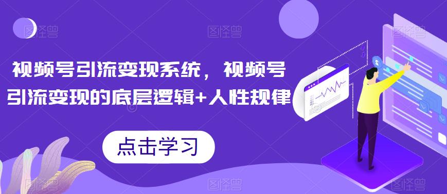 视频号引流变现系统，视频号引流变现的底层逻辑+人性规律-苏柒资源库
