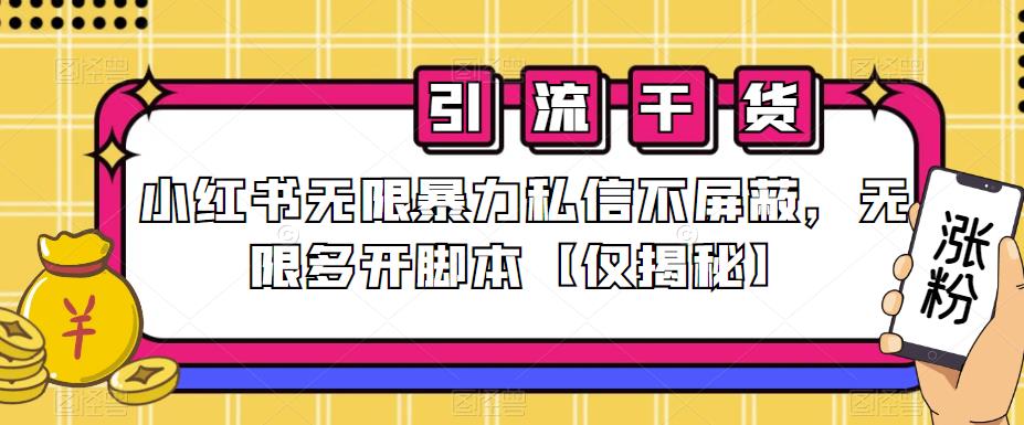 小红书无限暴力私信不屏蔽，无限多开脚本【仅揭秘】-苏柒资源库