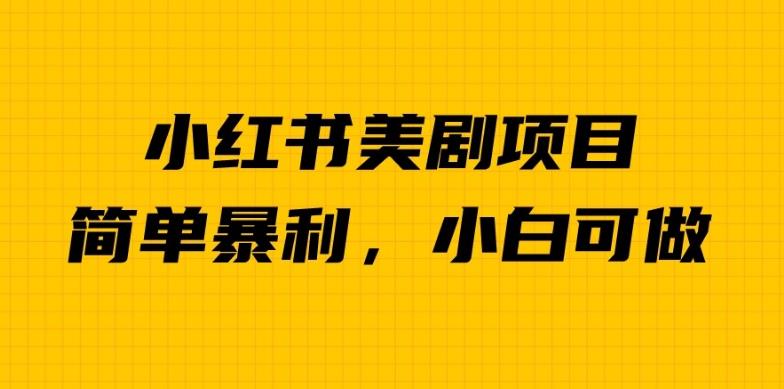 外面卖1980的小红书美剧项目，单日收益1000＋，小众暴利的赛道【揭秘】-苏柒资源库