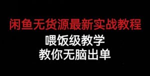 闲鱼无货源最新实战教程，喂饭级教学，教你无脑出单【揭秘】-苏柒资源库