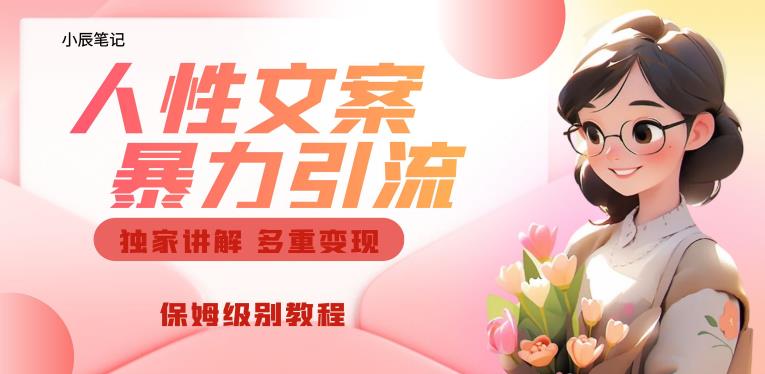 独家人性文案玩法，暴力引流多重变现，保姆级教程【揭秘】-苏柒资源库