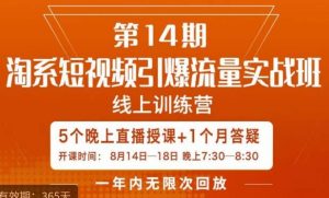 南掌柜·淘系短视频引爆流量实战班，​短视频是一个没有天花板的流量入口-苏柒资源库