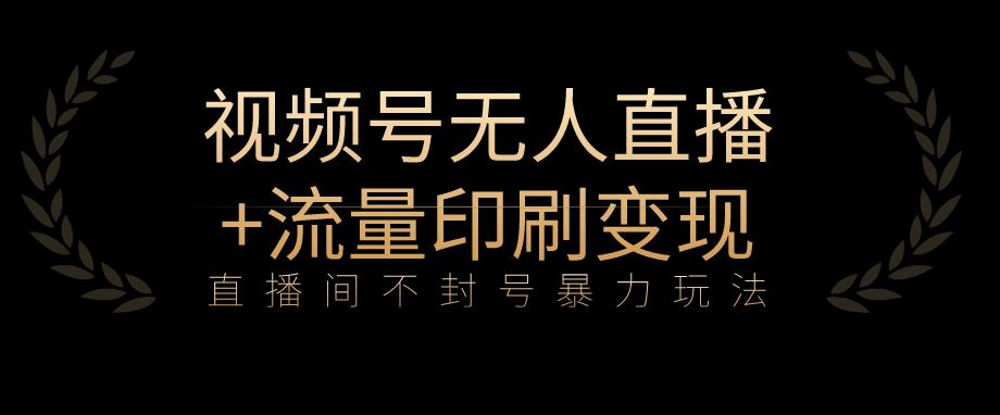 全网首发视频号不封号无人直播暴利玩法+流量印刷机变现，日入1000+【揭秘】-苏柒资源库