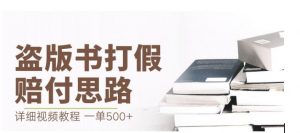 最新盗版书赔付打假项目，一单利润500+【详细玩法视频教程】【仅揭秘】-苏柒资源库