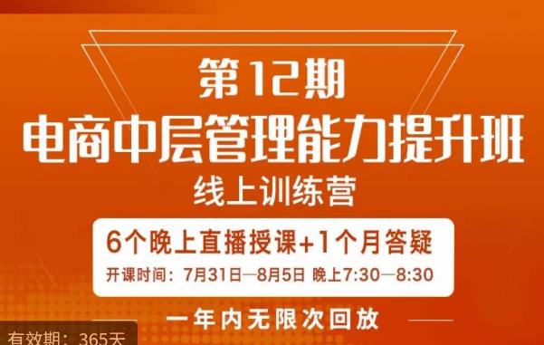 陈少珊·电商中层管理能力提升班，学习对象-电商公司各个岗位的主管，20人人以内的电商公司老板-苏柒资源库