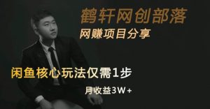 闲鱼核心玩法不卖货也能1年变现20W,玩法简单-苏柒资源库