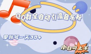 QQ群全自动引流音乐粉,单账号一天轻松引流30+-苏柒资源库