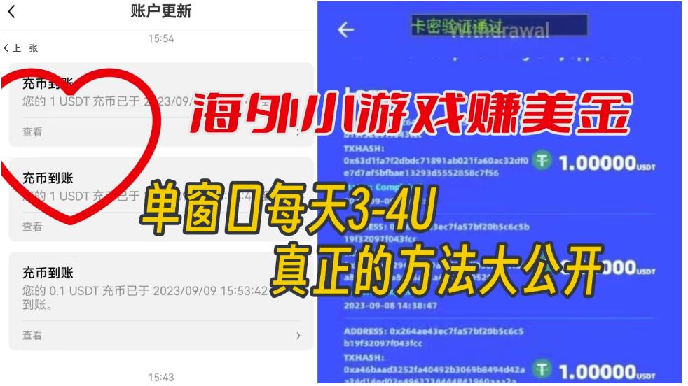 海外小游戏美金项目真正可以达到3-4U单窗口的方法,单台电脑收入300+【揭秘】-苏柒资源库