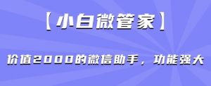 【小白微管家】价值2000的微信助手,功能强大-苏柒资源库