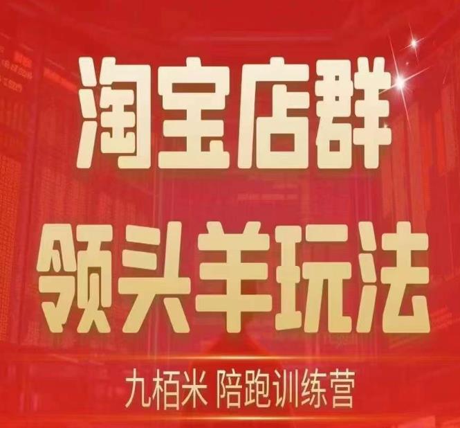 九栢米-淘宝店群领头羊玩法，教你整个淘宝店群领头羊玩法以及精细化/终极蓝海/尾销等内容-苏柒资源库