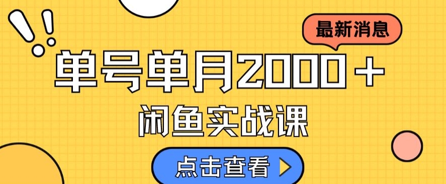 最新闲鱼日入500＋，虚拟资料变现喂饭级讲解-苏柒资源库