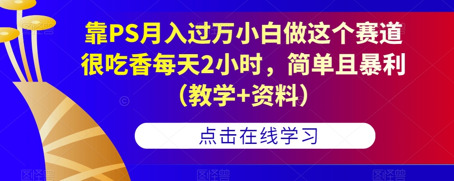 靠PS月入过万小白做这个赛道很吃香每天2小时，简单且暴利（教学+资料）-苏柒资源库