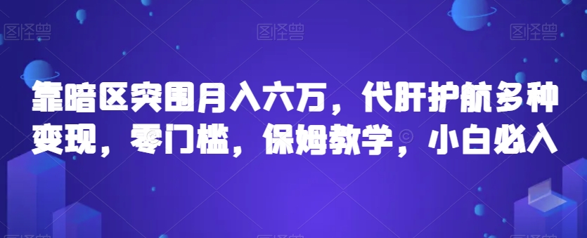 靠暗区突围月入六万，代肝护航多种变现，零门槛，保姆教学，小白必入【揭秘】-苏柒资源库