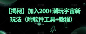 【揭秘】加入200+潮玩宇宙新玩法（附软件工具+教程）-苏柒资源库