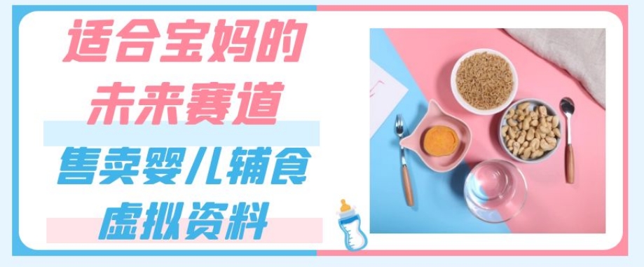 适合宝妈的未来赛道，售卖婴儿辅食虚拟资料，一份9.9-69.9元闭眼赚钱-苏柒资源库