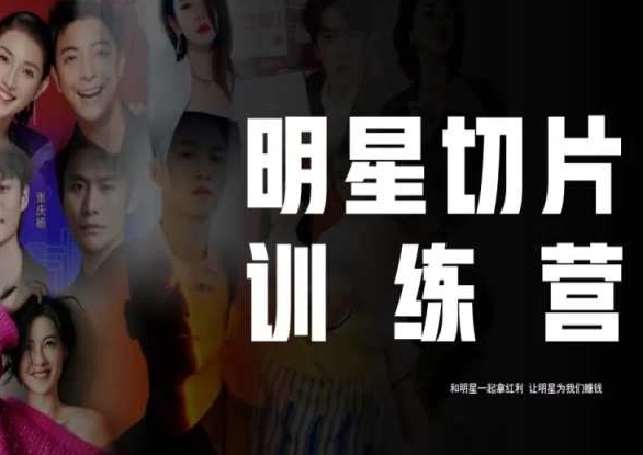 王子·明星切片线上训练营（2023），和明星一起拿红利，让明星为我们赚钱-苏柒资源库