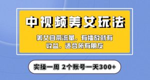 实操一天300+，中视频美女号项目拆解，保姆级教程助力你快速成单！【揭秘】-苏柒资源库