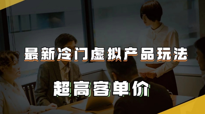最新冷门虚拟产品玩法，超高客单价，月入2-3万＋【揭秘】-苏柒资源库